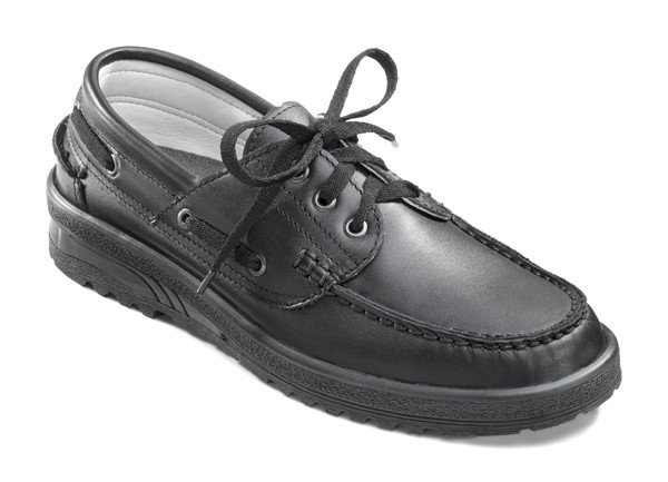 Mocassin leather black, ESD